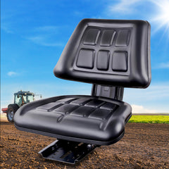 Giantz PU Leather Tractor Seat with Sliding Track - Black Tristar Online