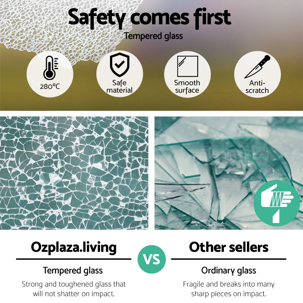 Artiss Monitor Stand Riser Computer Laptop Printer Screen Glass Display Shelf Tristar Online