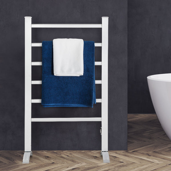 Devanti Electric Heated Towel Rail Rails Warmer Rack Aluminium Bar Bathroom Tristar Online