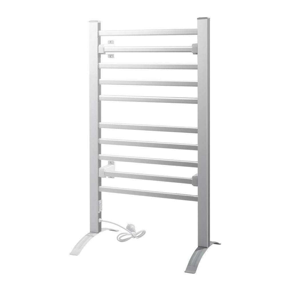 Devanti Electric Heated Towel Rail Rails Warmer Rack Aluminium 10 Bars Tristar Online