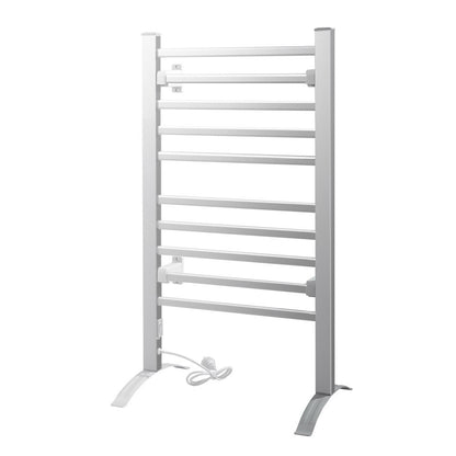 Devanti Electric Heated Towel Rail Rails Warmer Rack Aluminium 10 Bars Tristar Online