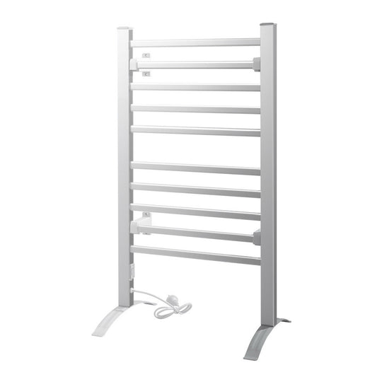 Devanti Electric Heated Towel Rail Rails Warmer Rack Aluminium 10 Bars Tristar Online