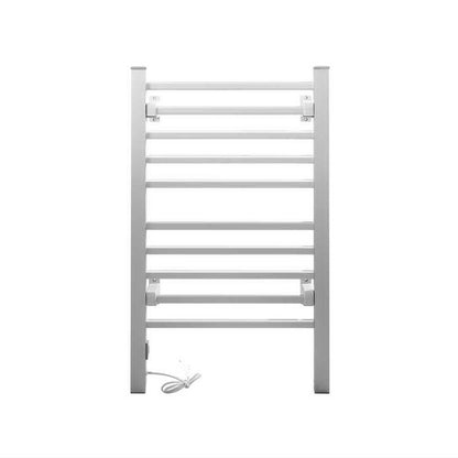 Devanti Electric Heated Towel Rail Rails Warmer Rack Aluminium 10 Bars Tristar Online