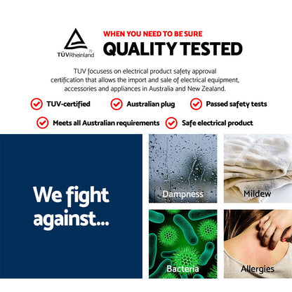 Devanti Electric Heated Towel Rail Rails Warmer Rack Aluminium 10 Bars Tristar Online