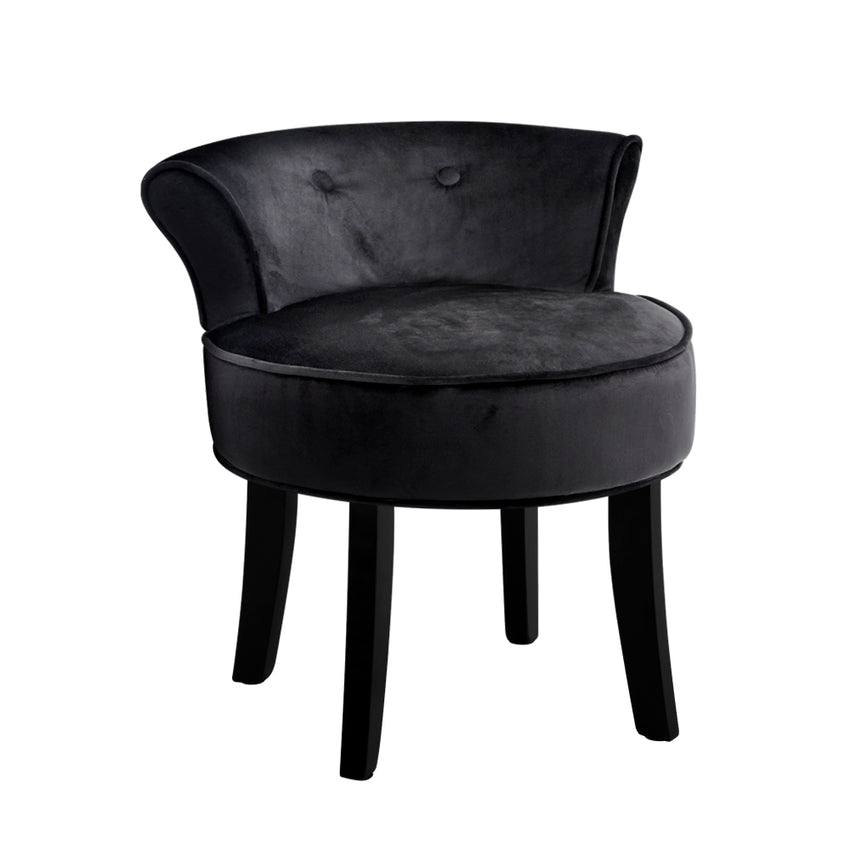 Artiss Vanity Stool Velvet Black Abella Tristar Online