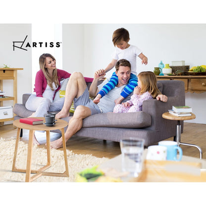 Artiss Coffee Table Round Side Tables Nightstand Bedside Furniture Wooden Beige Tristar Online