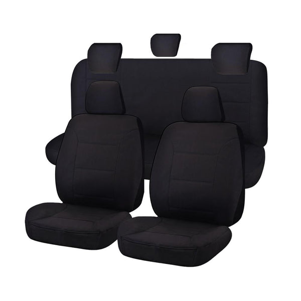Seat Covers for TOYOTA HILUX SR - SR5 4X4 KUN26R - GGN25R 04/2005 - 06/2015 S DUAL CAB UTILITY FR BLACK ALL TERRAIN Tristar Online