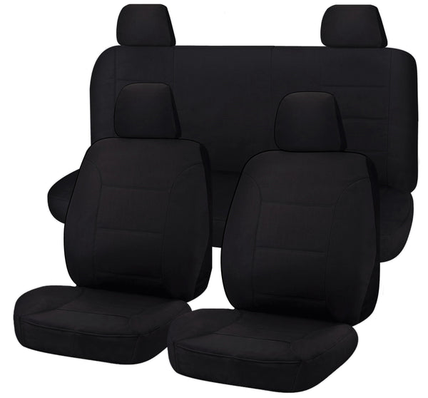 Seat Covers for NISSAN NAVARA D40 01/2006 - 02/2015 DUAL CAB UTILITY FR BLACK ALL TERRAIN Tristar Online