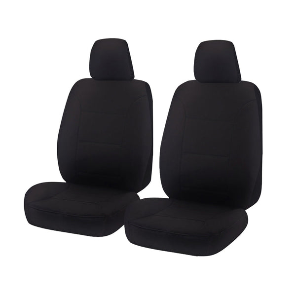 Seat Covers for HOLDEN COLORADO RG SERIES F 06/2012 - ON SINGLE / DUAL FRONT 2X BUCKETS BLACK CHALLENGER Tristar Online