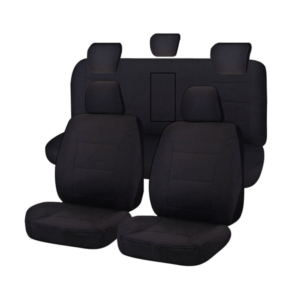 Seat Covers for ISUZU D-MAX 06/2012 - 06/2020 DUAL CAB CHASSIS UTILITY FR BLACK CHALLENGER Tristar Online