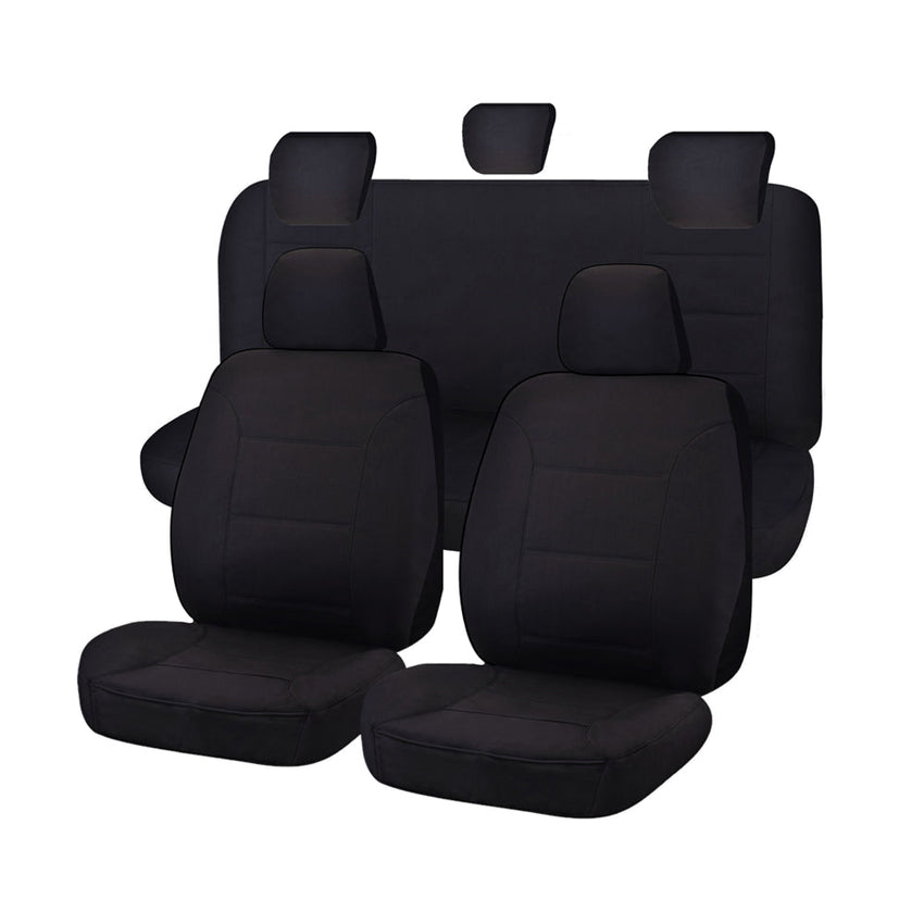 Seat Covers for TOYOTA HILUX SR - SR5 4X4 KUN26R - GGN25R 04/2005 - 06/2015 S DUAL CAB UTILITY FR BLACK CHALLENGER Tristar Online