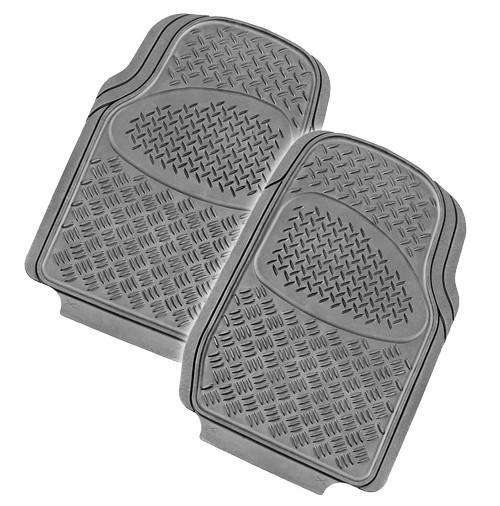 VELOCITY 2-Piece Car Mat - GREY [Rubber] Tristar Online