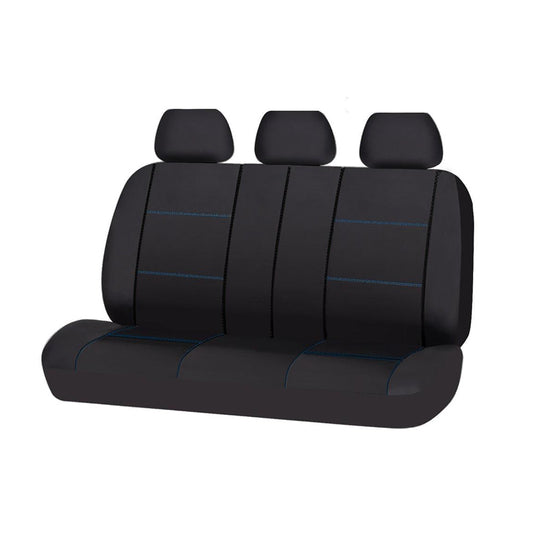 Universal Lavish Rear Seat Cover Size 06/08S | Black/Blue Stitching Tristar Online