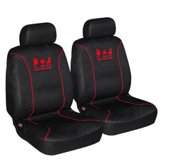 Universal 60/25 Airbag Front Seat Cover Nobody Rides For Free - Red Tristar Online