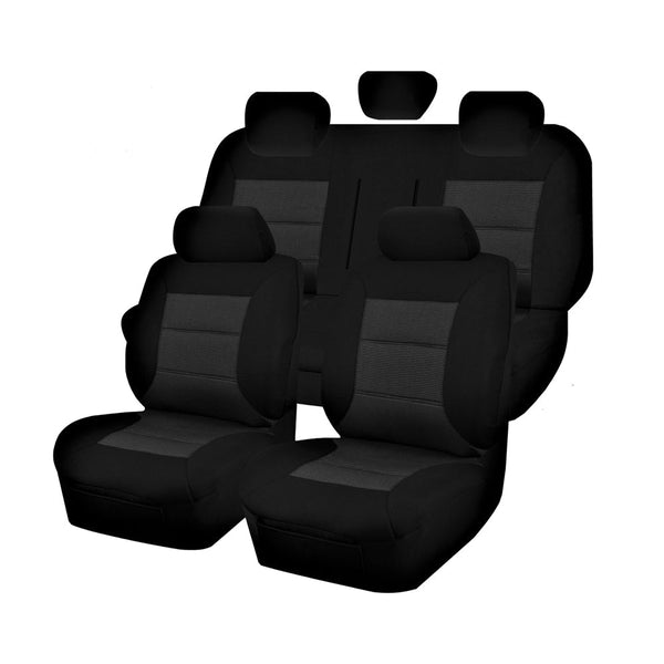 Seat Covers for ISUZU D-MAX 06/2012 - 06/2020 ON DUAL CAB CHASSIS UTILITY FR BLACK PREMIUM Tristar Online