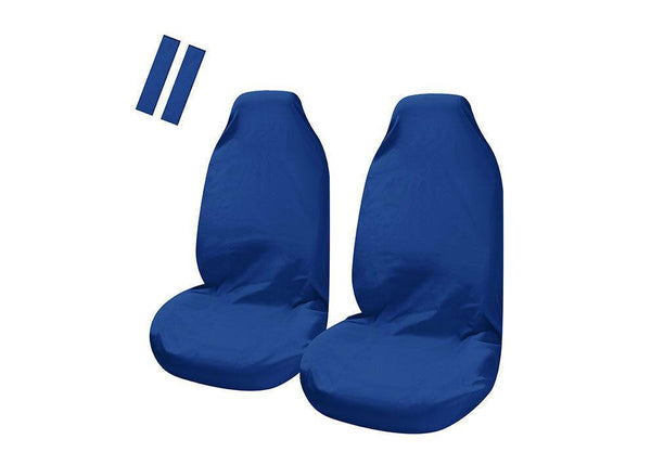 Universal Pulse Throwover Front Seat Covers - Bonus Seat Belt Buddies | Blue Tristar Online