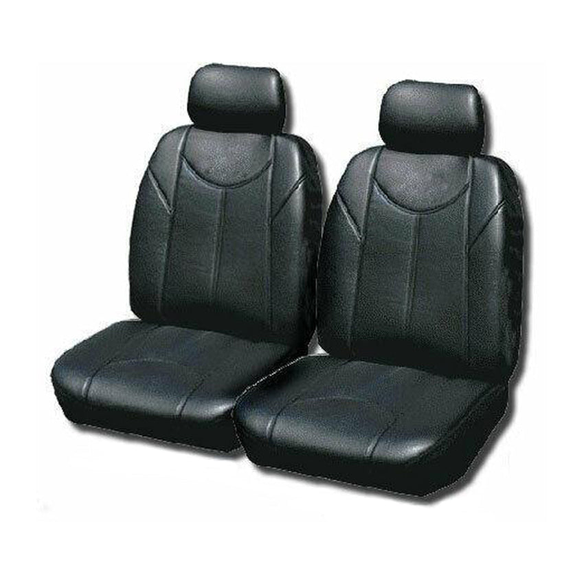 Leather Look Car Seat Covers For Toyota Tacoma Single Cab 2005-2020 | Grey Tristar Online
