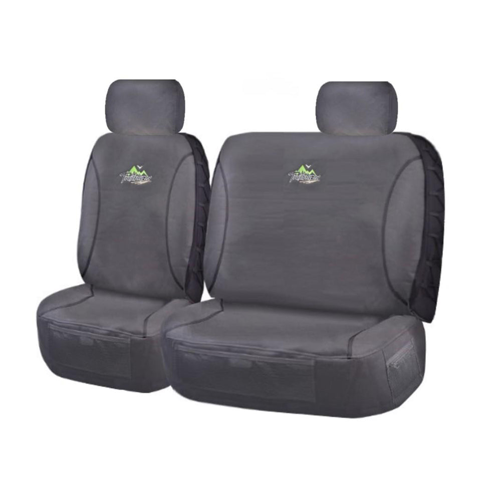 Seat Covers for MITSUBISHI TRITON ML-MN SERIES 06/ 2006 ? 2015 SINGLE CAB CHASSIS FRONT BUCKET + _ BENCH CHARCOAL TRAILBLAZER Tristar Online