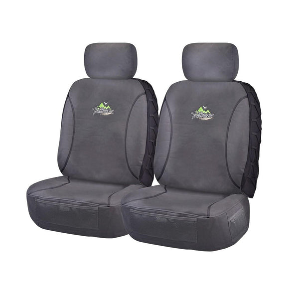 Seat Covers for MITSUBISHI TRITON MQ SERIES 01/2015 - ON SINGLE CAB CHASSIS FRONT 2X BUCKETS CHARCOAL TRAILBLAZER Tristar Online