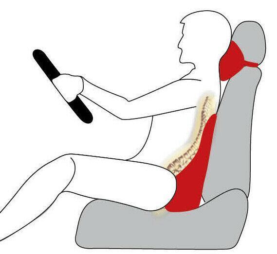 Peach Memory Foam Lumbar Back & Neck Pillow Support Back Cushion Office Car Seat Tristar Online