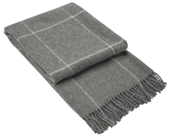 Brighton Throw - 100% NZ Wool - Grey Striped Tristar Online