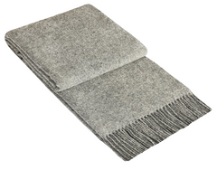 Brighton Throw - 100% NZ Wool -  Grey Tristar Online