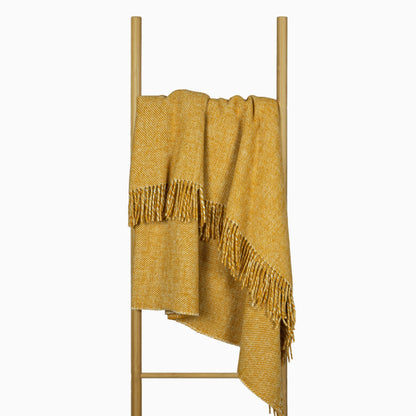 Cambridge Throw - 100% NZ Wool -  Mustard Tristar Online