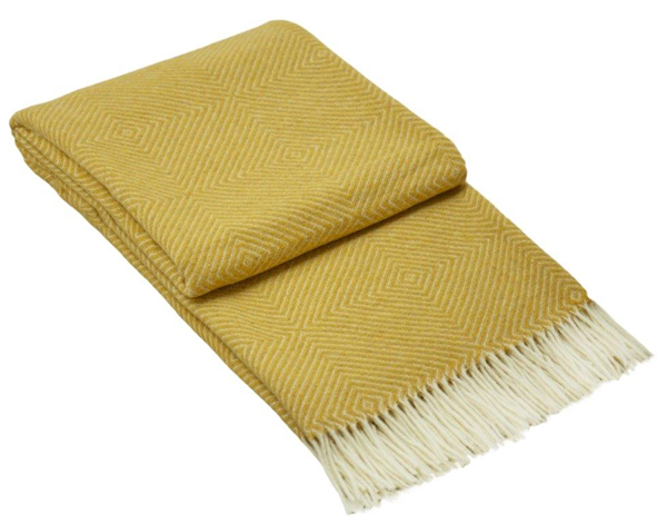 Hampton Throw - Merino Wool Blend - Mustard Tristar Online