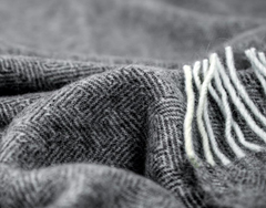 Hampton Throw - Merino Wool Blend - Dark Grey Tristar Online