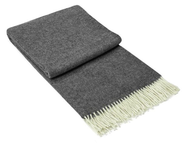 Hampton Throw - Merino Wool Blend - Dark Grey Tristar Online