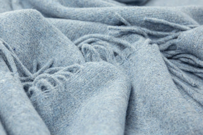 Oxford Throw - Merino Wool Blend - Sky Blue Tristar Online