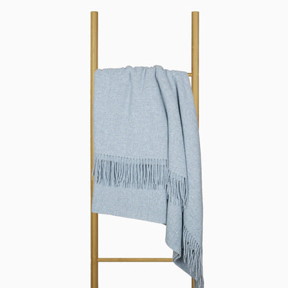 Oxford Throw - Merino Wool Blend - Sky Blue Tristar Online