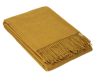Oxford Throw - Merino Wool Blend - Mustard Tristar Online