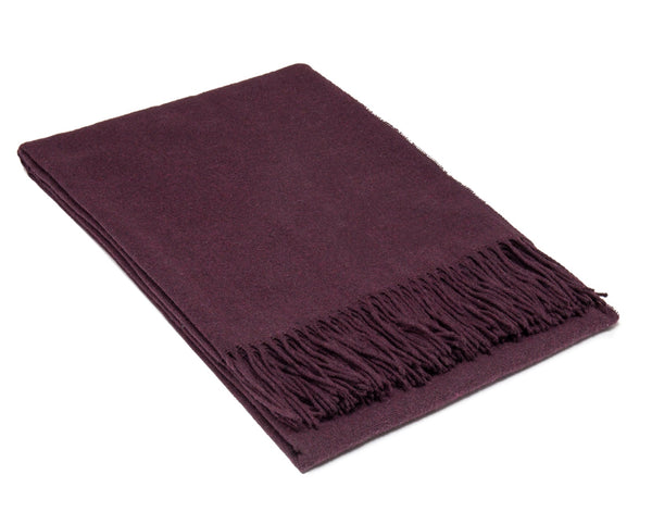 Paddington Throw - Fine Wool Blend - Plum Tristar Online