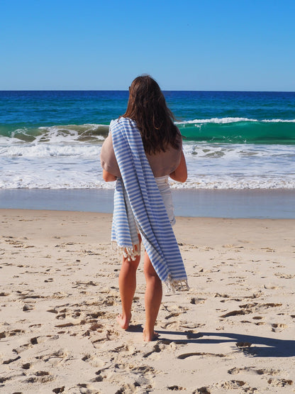 PORTSEA TURKISH COTTON TOWEL - SKY BLUE Tristar Online
