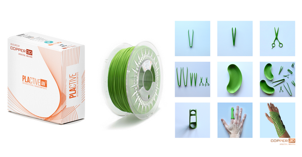 PLA Filament Copper 3D PLActive - Innovative Antibacterial 2.85mm 750gram Apple Green Color 3D Printer Filament Tristar Online