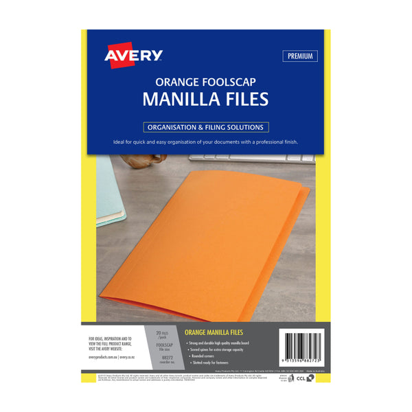 AVERY Manilla Folder Orng FC Pack of 20 Tristar Online