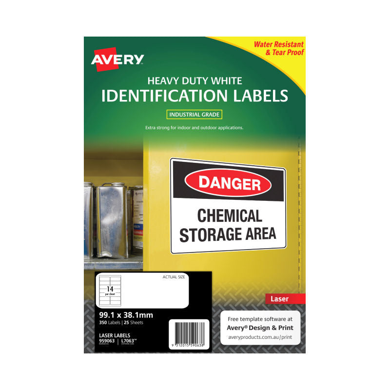 AVERY Laser Label L7063 14Up Pack of 25 Tristar Online