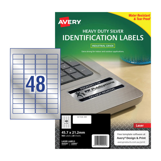 AVERY Laser Label HD L6009 48Up Pack of 20 Tristar Online