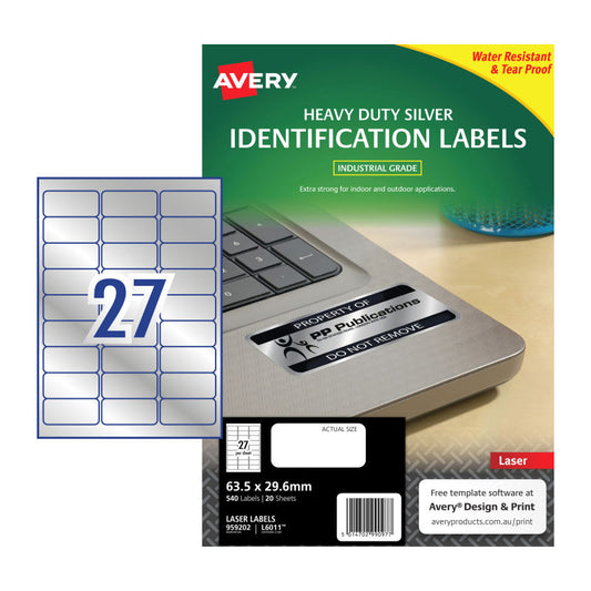 AVERY Laser Label L6011 27Up Pack of t20 Tristar Online