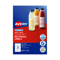 AVERY LaserLabel Rct L7148 10Up Pack of 100 Tristar Online