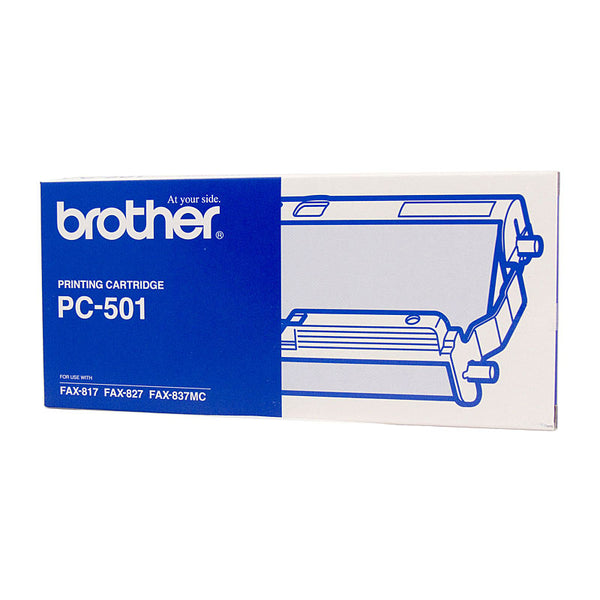 Brother PC-501 1 Print Cartridge + 1 Roll - to suit FAX- 827/827S/837MC/837MCS/878 Tristar Online