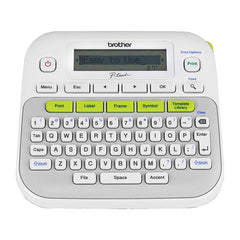 Brother PT-D210 P-Touch Labeller, Up to 12mm, One Touch, Silver/White 3 years Tristar Online