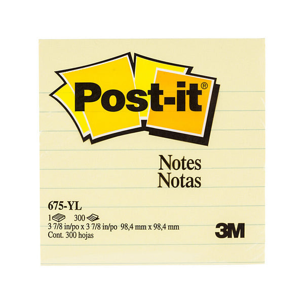 POST-IT Note 675-YL Yellow 98X98 Box of 12 Tristar Online