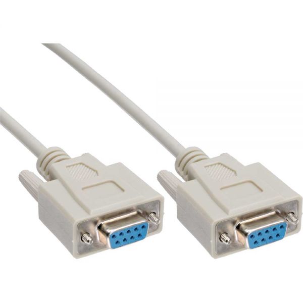 ASTROTEK 3m Serial RS232 Null Modem Cable - DB9 Female to Female 7C 30AWG-Cu Molded Type Wired crossover for data transfer between 2 DTE devices LS Tristar Online