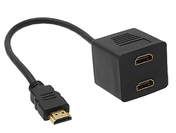 ASTROTEK HDMI Splitter Cable 15cm - v1.4 Male to 2x Female Amplifier Duplicator Full HD 3D Tristar Online
