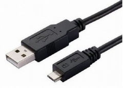 ASTROTEK USB to Micro USB Cable 2m - Type A Male to Micro Type B Male Black Colour RoHS Tristar Online