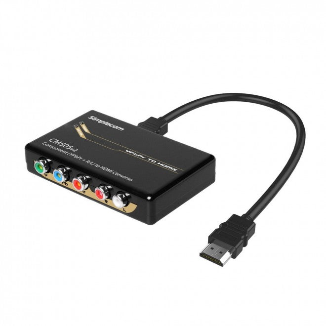 SIMPLECOM CM505v2 Component (YPbPr + Stereo R/L) to HDMI Converter Full HD 1080p Tristar Online