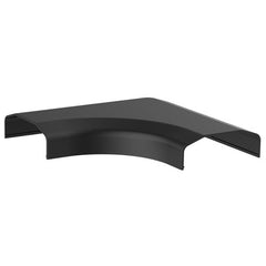 BRATECK Plastic Cable Cover Joint L Shape Material:ABS Dimensions 127x127x21.5mm - Black Tristar Online
