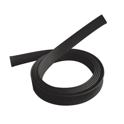 BRATECK Braided Cable Sock 20mm/0.79' Width Material Polyester Dimensions1000x20mm -- Black Tristar Online